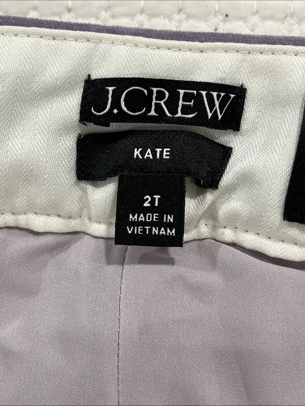 J. Crew Kate 4-Season Pant 2 Tall Dried Violet velvet